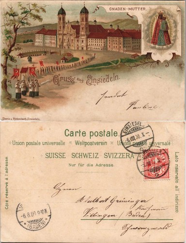 Litho einsiedeln - ak,