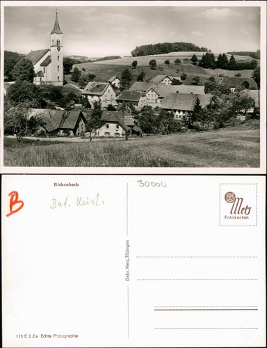 Ansichtskarte rickenbach - ansichtskarte,