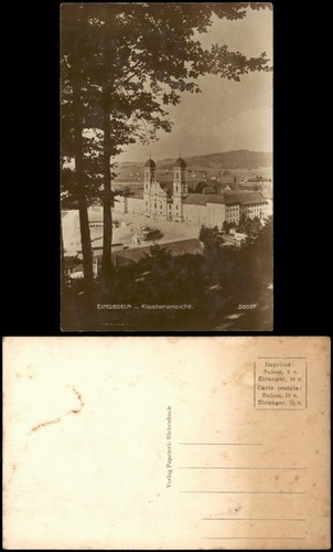 Ansichtskarte einsiedeln - ansichtskarte,