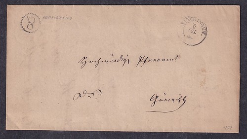 Baden 1859 dienstbrief mit - baden,
