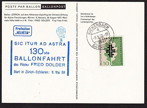 Ballonpost 130 fahrt - ✈,